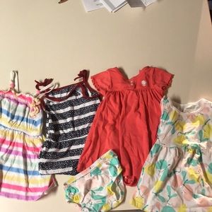 Lot of 4 baby girl dresses (12 month)